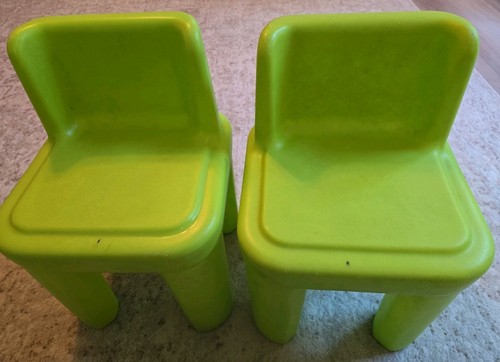 Step2 Mighty My Size Kids Chair - Neon Green - Chunky Rare Lot Of 2 Rare Old