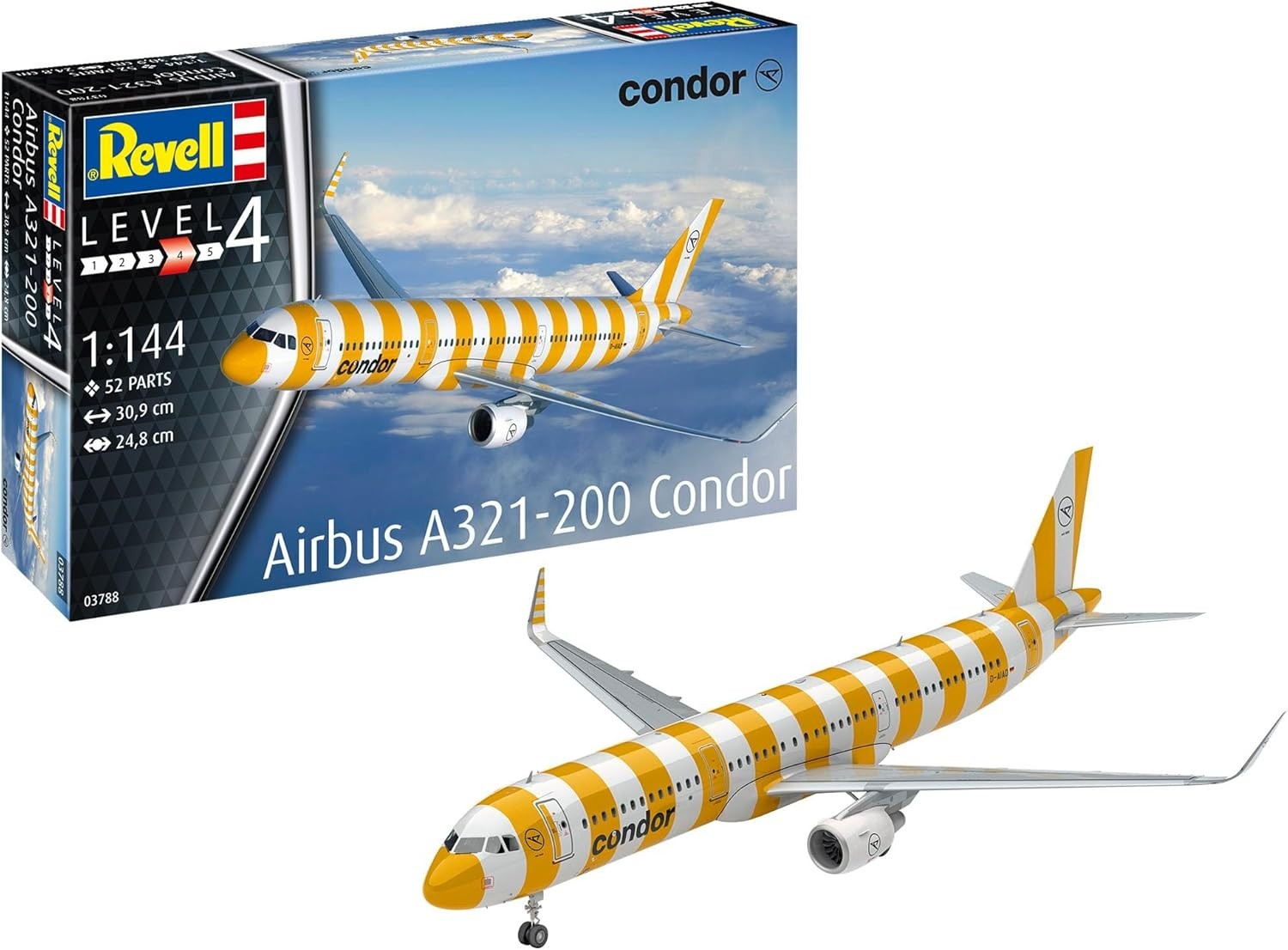 Revell 03788 Airbus A321200 Condor 1:144 Scale Unbuilt Unpainted Plastic New