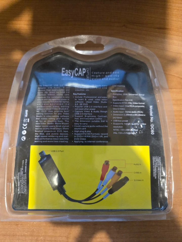Easy CAPture USB 2.0 Video Adapter with Audio Capture & Edit With Boot Disc - Image 2 of 3