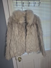 Vintage Saga Fox Natural Blue Fox Fur Coat Large
