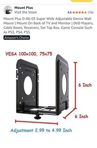 Cable box Mount Adjustable Wall Mount, Universal Compatible