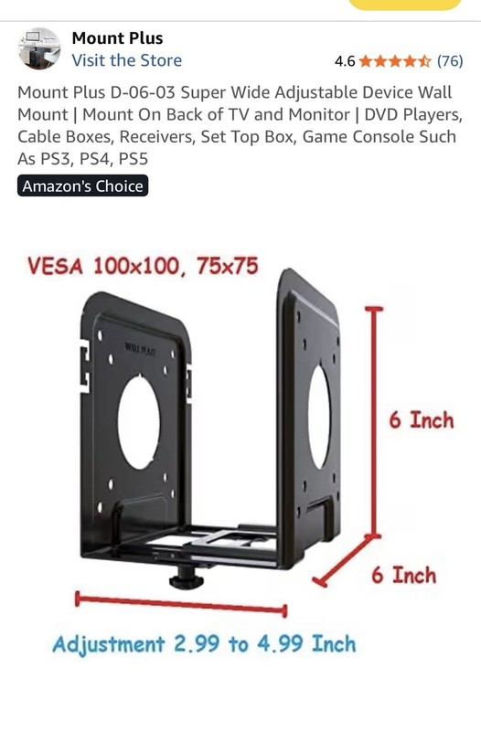 Cable box Mount Adjustable Wall Mount, Universal Compatible