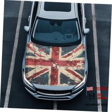 British Flag Car Hood Cover Protector for Most Vehicles Tea-Stains British Flag