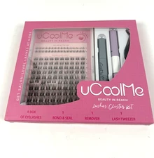 New uCoolMe Eye Lashes Cluster Kit Includes Remover Bond & Seal Tweezer