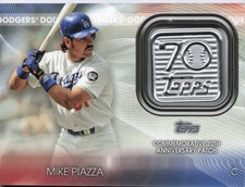 Mike Piazza #T70P-MP 2021 Topps 70th Anniversary Logo Patch (Series 2)