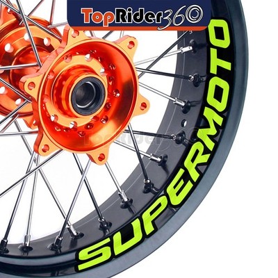 Green Supermoto Rim Wrap Sticker 17'' For SUZUKI DR-Z 400SM 05-21 20 19 18 17 16