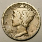 1919 S Mercury Dime 90% Silver F-VF  "Actual Coin Pictured - Not Cleaned"