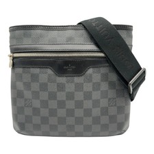 LOUIS VUITTON Thomas Black / Gray Leather Shoulder Bag N58028 #OKB3726