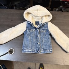 Baby Gap Toddler 5 Years Toddler Jean Sherpa Denim Jacket Snaps Fall Winter