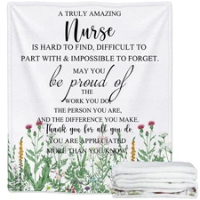 Nurse Blanket for Women Soft Throw Blanket Microfiber Polyester Flannel Nurse...