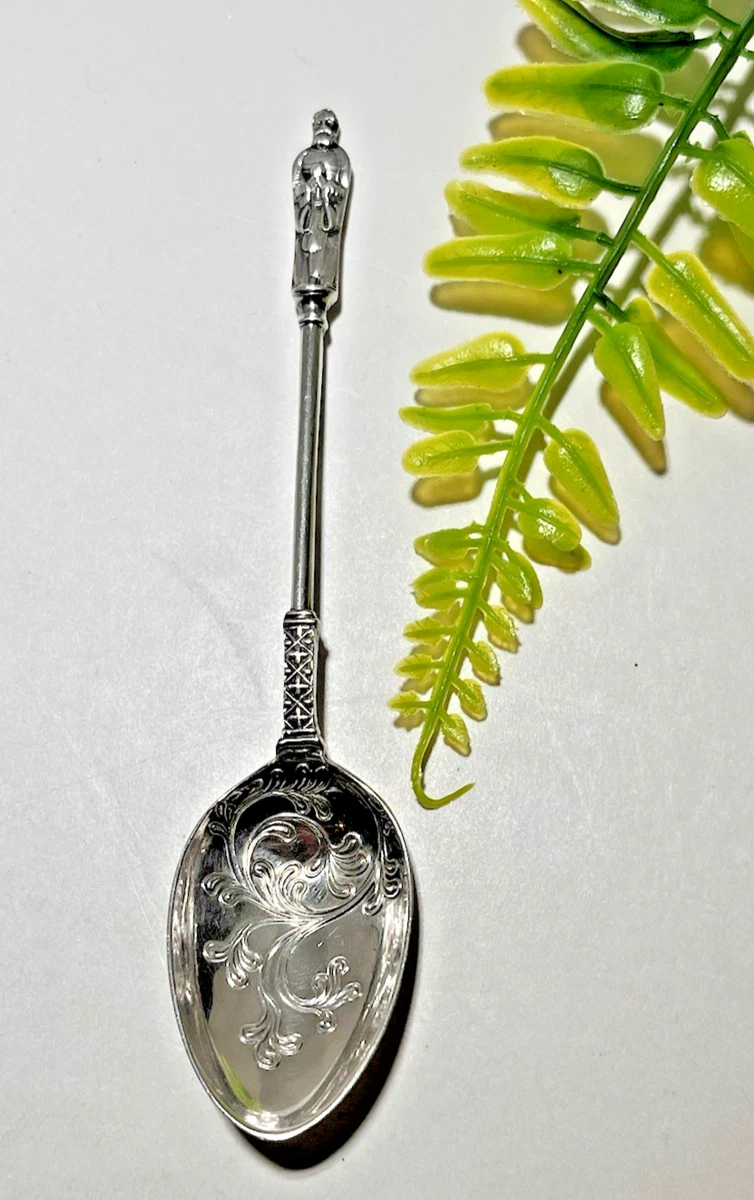 ▼Mappin&Webb　英国　花　シルバースプーン　ホールマーク　1977年 ▽Mappin&Webb 英国 花 シルバースプーン ホールマーク 1977年