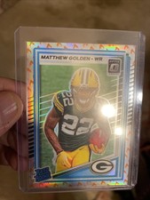 Matthew Golden 25 Optic Holo, Fire Emoji !! Short Print Rookie ! Packers !