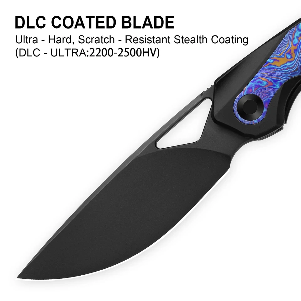 Kizer Topsail EDC Folding Pocket Knife S45VN Blade Titanium & Timascus Handle - Image 4 of 4