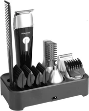 SMINIKER Professional 5 in 1 Multi-functional Waterproof Man's Grooming Black 