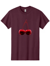 Two-Cherries-3 Mens Graphic Tee, 100% Cotton, Casual Summer Wear
