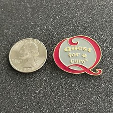 Quest For A Cure Q Gold Tone Pin Pinback #43725