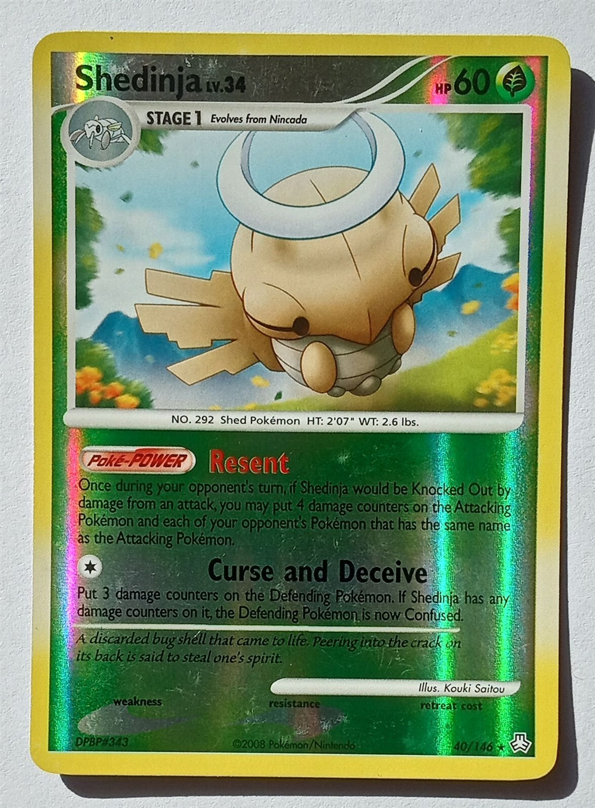 Pokemon - Shedinja - Legends Awakened 40/146 - Reverse Holo Rare - LP