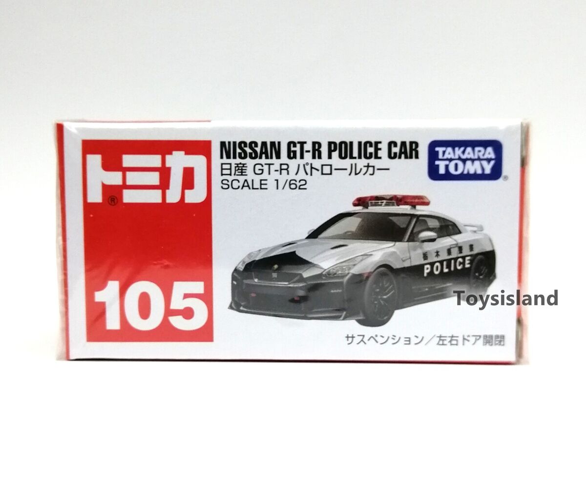 TOMICA 105 NISSAN SKYLINE GT-R R35 POLICE CAR 1/62 2018 OCT TOMICA 105 NISSAN SKYLINE GT-R R35 POLICE CAR 1/62 2018 OCT