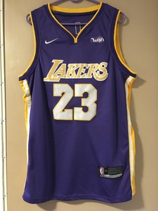 Nba Lebron James Los Angeles Lakers Jersey 50 Road Purple Yellow L A Ebay