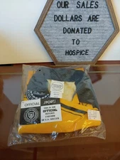 NWT Official Sports Long Sleeve Soccer Referee Jersey Size M Medium NEW Gold BLK