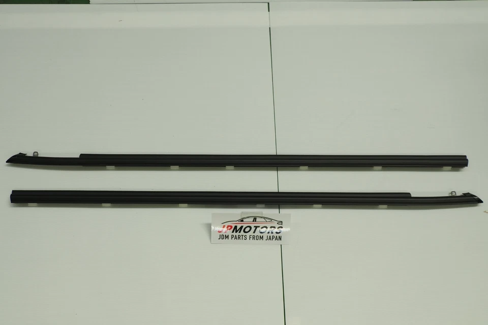 Juego de molduras de ventana de puerta delantera Honda CRX CR-X 88-91 EF2 EF6 EF7 EF8 genuino Foto 3 de 4