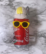 Vintage Coca-Cola 90's Plush Bean Bag Coca-Cola Can 7" Sunglasses Hat With Tags