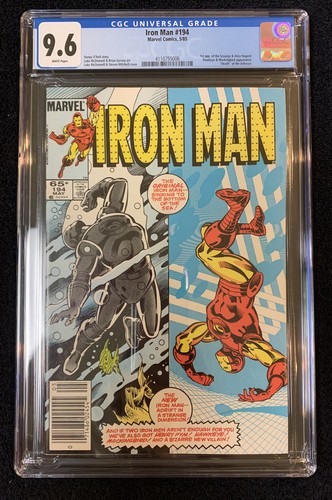 Iron Man #194, CGC 9.6, May 1985, Newsstand, 1st app Scourge & Alice Nugent