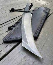 CUSTOM HANDMADE HIGH CARBON STEEL HUNTING BOWIE KNIFE WITH MICARTA HANDLE