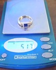 Blue Sapphire: 925/14K-Gold & Sterling Silver, Size 7.75 Lovely Ring, 5.17 Grams — photo 3