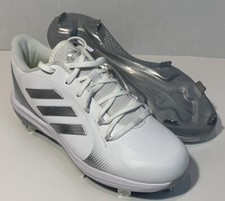 Adidas PureHustle 2 Fastpitch Softball Women's 8.5 Metal Cleats White FY4387