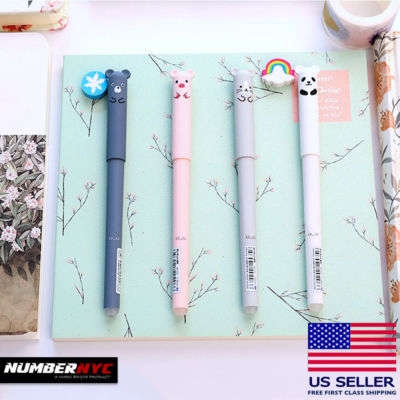 NEW Kids Animal Cartoon Pens for Writing Students Piggy Bear Panda Mice Blue Ink
