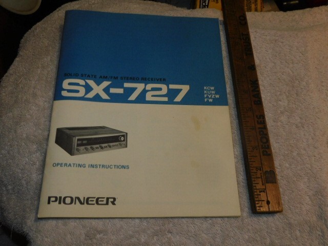 ORIGINAL VERY GOOD PIONEER SX-727 STEREO RECEIVER OPERATING MANUAL + SCHEMATIC