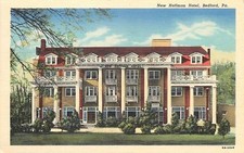 Bedford Pennsylvania~Widow's Walks Abover New Hoffman Hotel Columns 1948