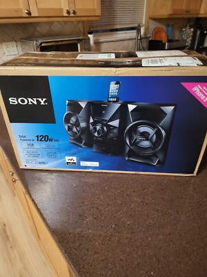 Sony MHC-EC619iP/Mini HIFI  120w Stereo MP3 iPhone System  New In Box!