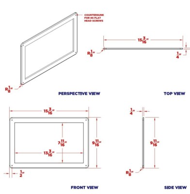 Simrad NSS 12'' evo3/NSS evo3S Starboard Mounting/ Backing Plate. (Zeus3/3s Also)