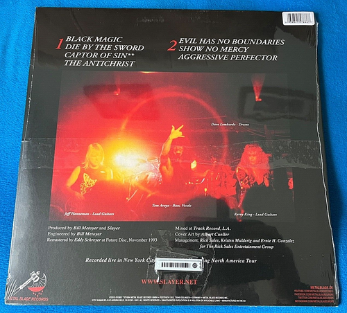 SLAYER "Live Undead" LP GREY MARBLED Vinyl Poster IMPORT 2021 SEALED 1/1,000 NEW - Picture 5 of 10