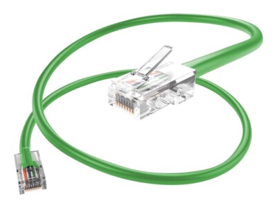 Cat 6 Ethernet Cable 1 pc in Green 10 Gbps Round Rj45 0.5, 1, 3, 5, 7ft
