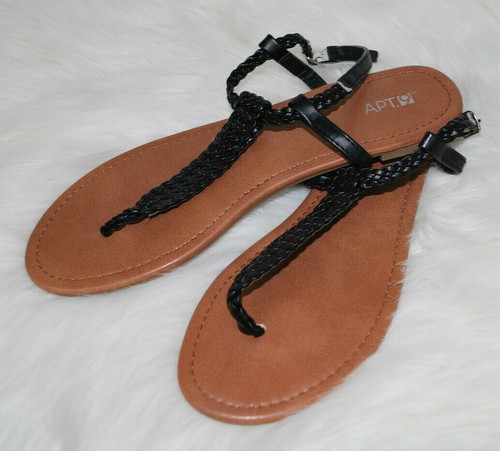 Apt 9 Thong Sandals Braided Ankle Strap 
