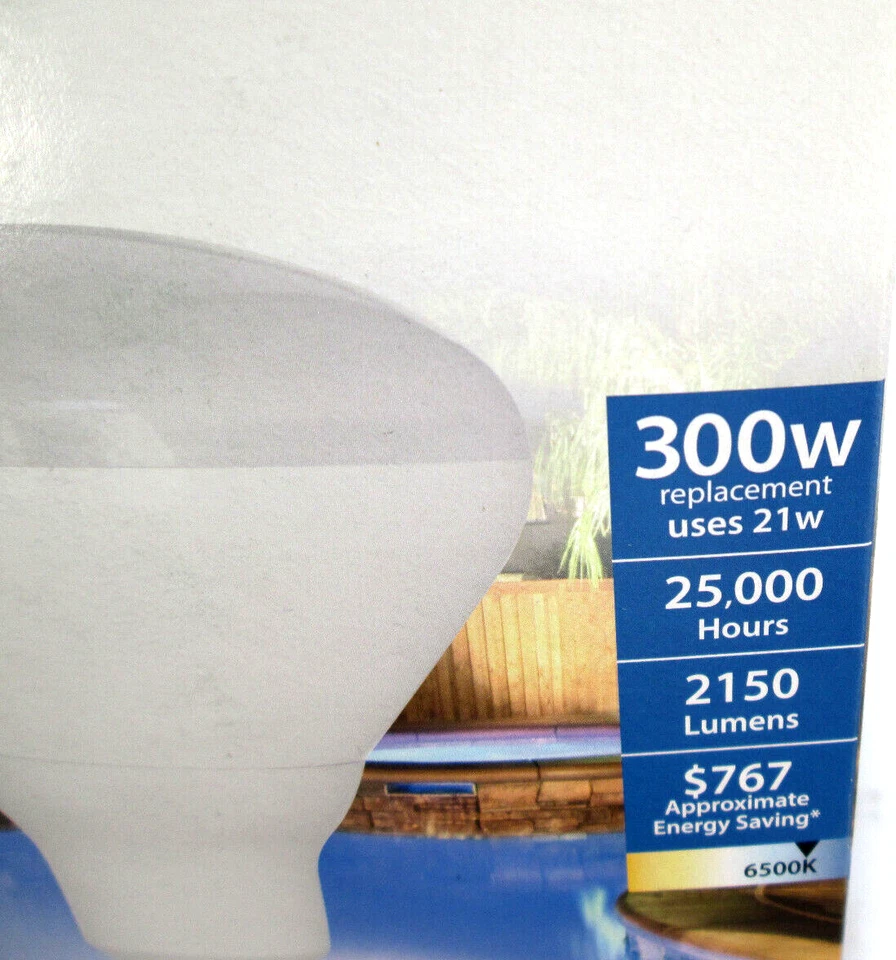 4 PACK Bulbs * R40 2150 Feit Electric 300W Equivalent Daylight 12V Pool Spa LED - Изображение 3 из 4