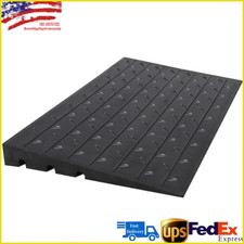 2500 lbs Load 3" Rise Rubber Threshold Ramp with 3 Channels for Wheelchairs