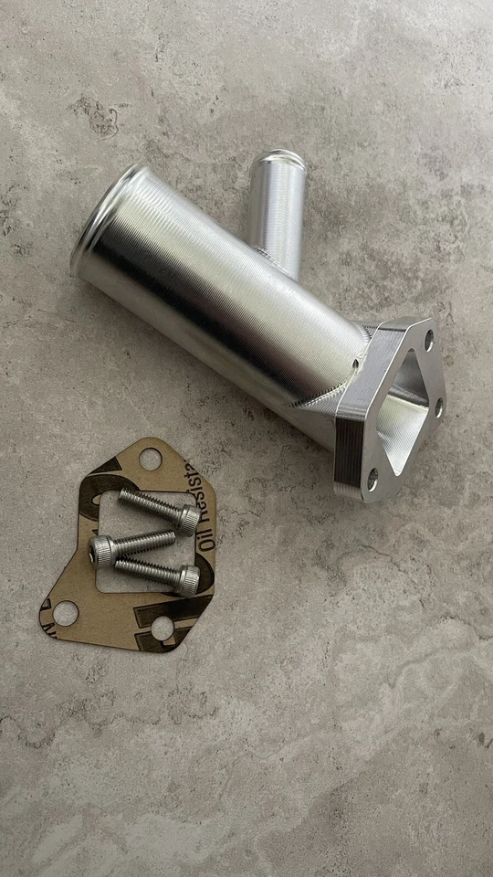 Tubo de salida de refrigerante BMW M57 M47 aluminio Billet BMW M57 38 mm - 19 mm - Imagen 2 de 4