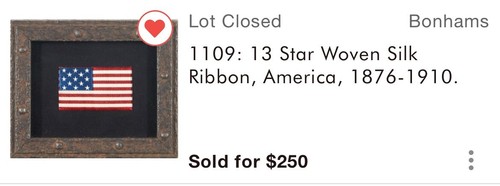 Circa 1876 ANTIQUE 13 Star Centennial American Parade Flag Folk Art Primitive - Picture 4 of 16