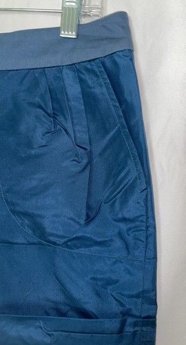 J Crew Turquoise Silk Cuffed Shorts 4” Inseam Size 4 - Picture 3 of 9