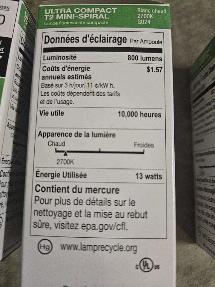 6 Pack, Twister GU24,13W Energy Saving Bulb= 60W,Daylight White 5000K, UL Listed - Image 3 of 4