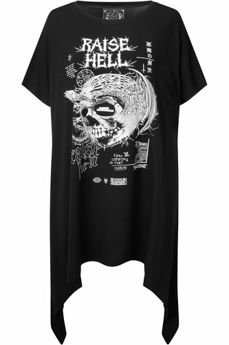Killstar Gothic Goth Okkult Tunika Kleid Minikleid - Rise Up Schädel - Bild 4 von 20