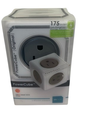 NIB Allocacoc Gray Original 175 Joules Energy Rating USB Adapter PowerCube