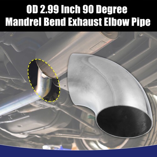 90 Degree Mandrel Bend Stainless Steel Tube Exhaust Pipe Universal Item of 2 - Picture 2 of 7