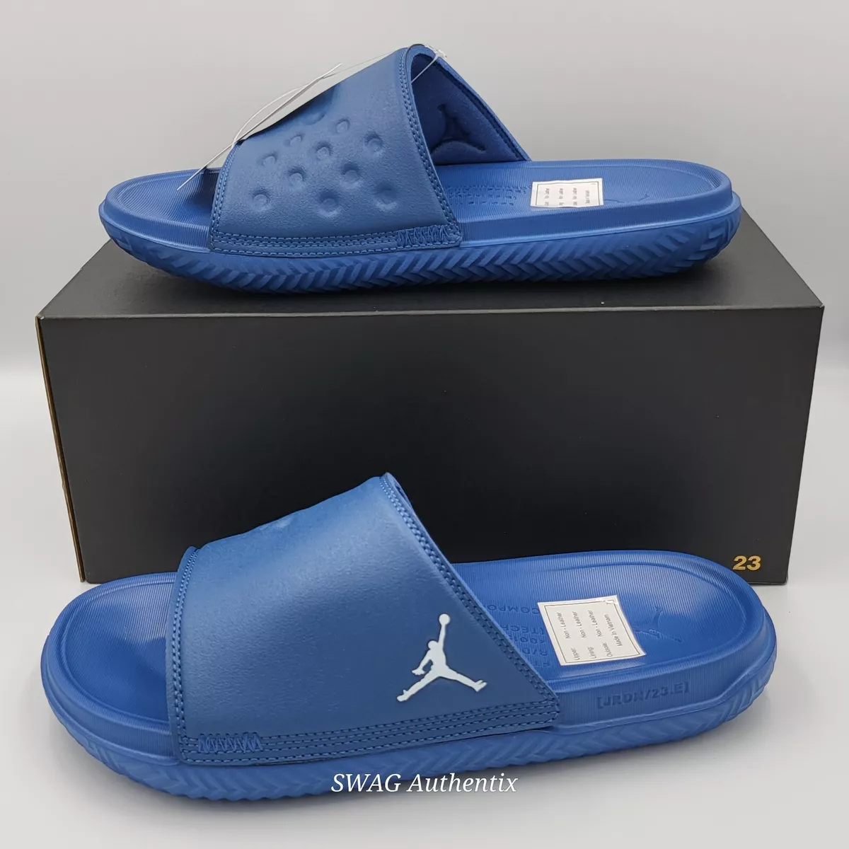 Blue jordan slides outlet
