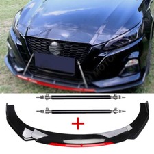 For Nissan Maxima Altima Car Blackred Front Bumper Splitter Spoiler Strut