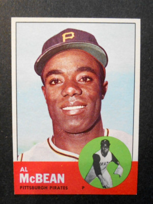 1963 Topps #387 AL MCBEAN Pittsburgh Pirates NM-MT 8 Super Sharp